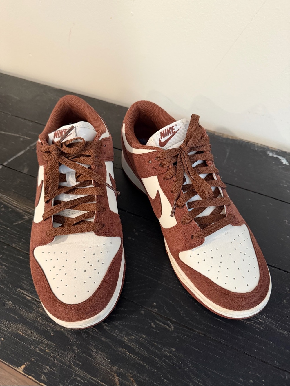 Nike Women’s Low-Top Sneakers in Brown and White